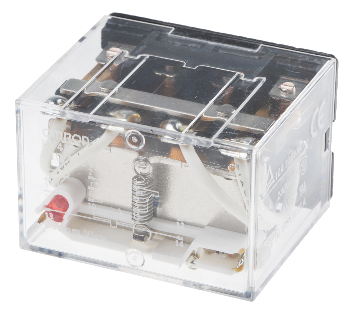 Omron Plug In Power Relay, 120V ac Coil, 10A Switching Current, 4PDT