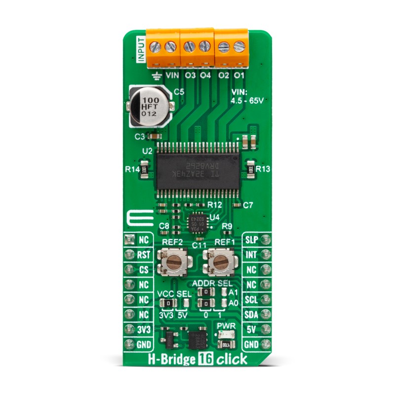 MikroElektronika Add-On Board Half-Bridge Driver for DRV8262 for mikroBUS Socket