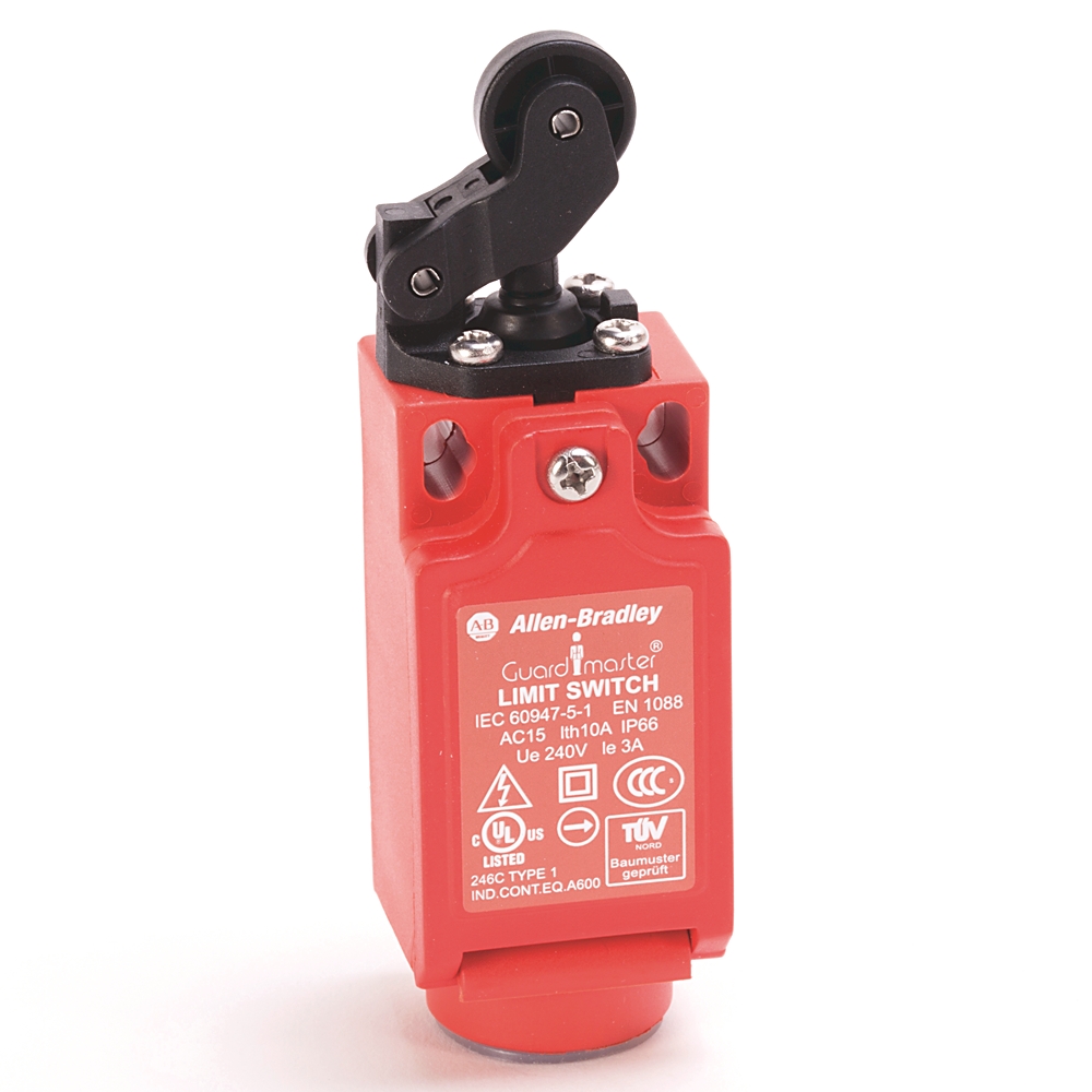 Allen Bradley Hinge Lever Safety Limit Switch, 2NC/1NO, IP66, Polybutylene Terephthalate (PBT) Housing, 600V ac Max, 6A