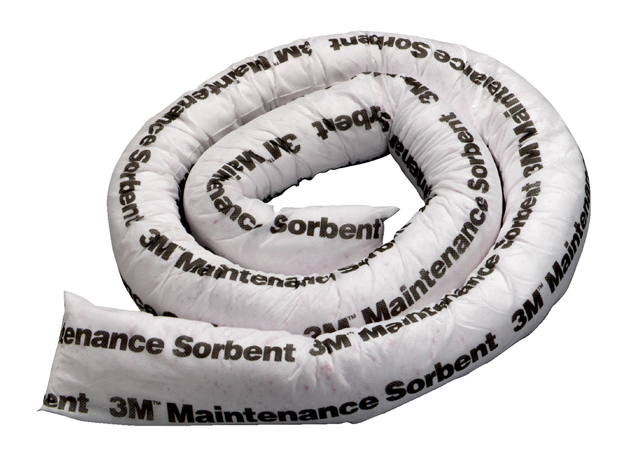 3M Spill Absorbent Boom for Oil Use, 45 L Capacity, 4 per Pack