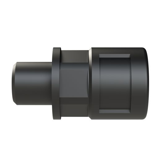Straight Connector, Conduit Fitting, 10mm Nominal Size, M12, Polyamide 6, Black