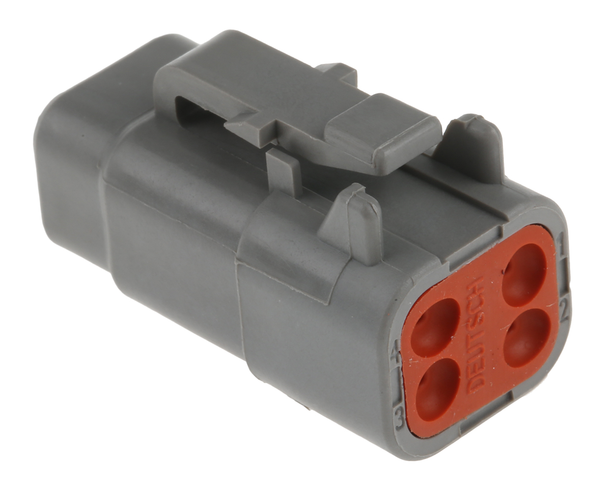Deutsch, DTM Automotive Connector Plug Grey 4 Way DTM06-4S