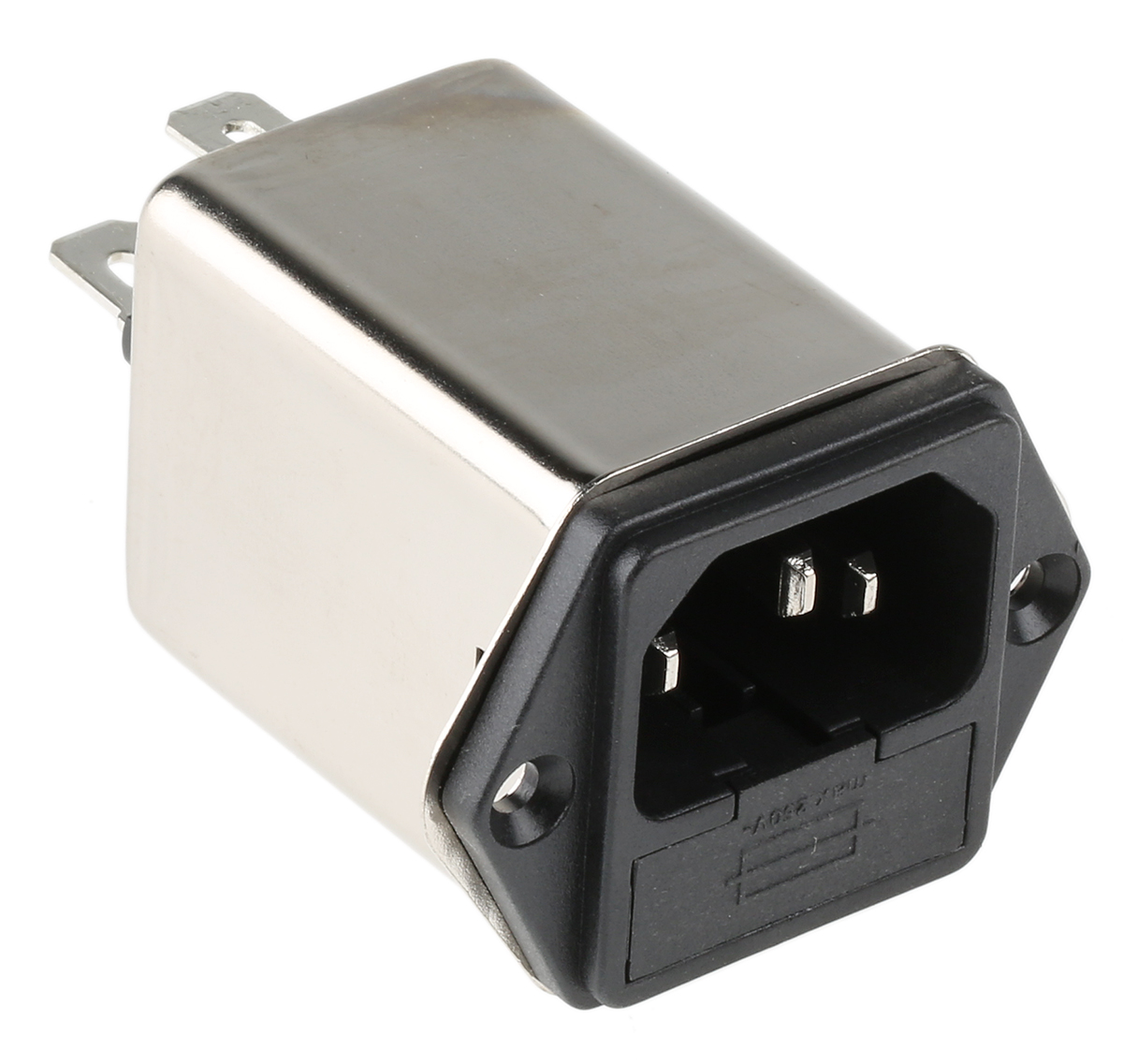 Schaffner 6A, 250 V ac Male Panel Mount IEC Inlet Filter FN9260B-6-06, Faston 2 Fuse