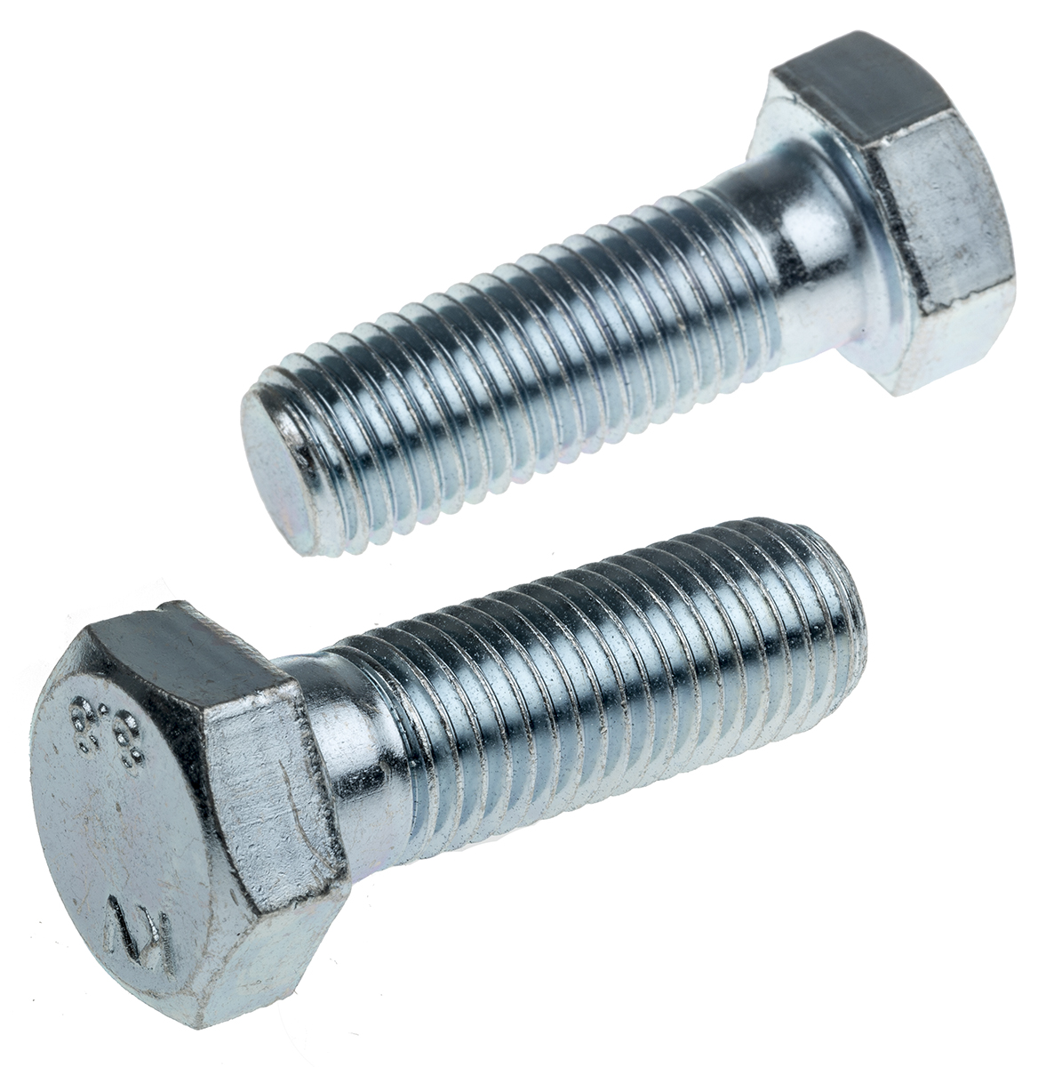 RS PRO Bright Zinc Plated Steel, Hex Bolt, M20 x 60mm