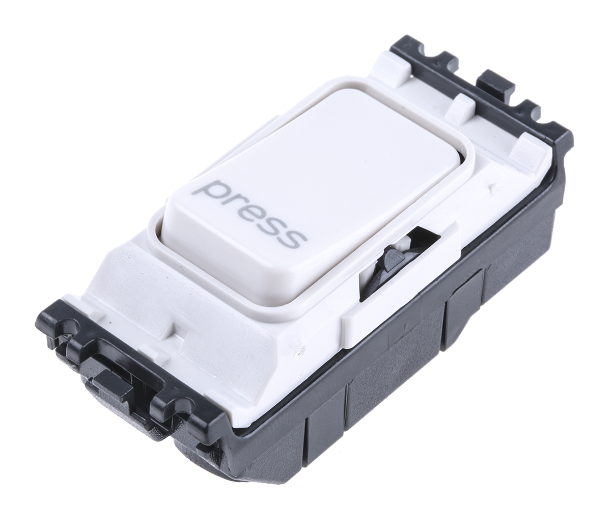 MK Electric 2 Way White Rocker Switch Grid Module 10A, Logic Plus Series