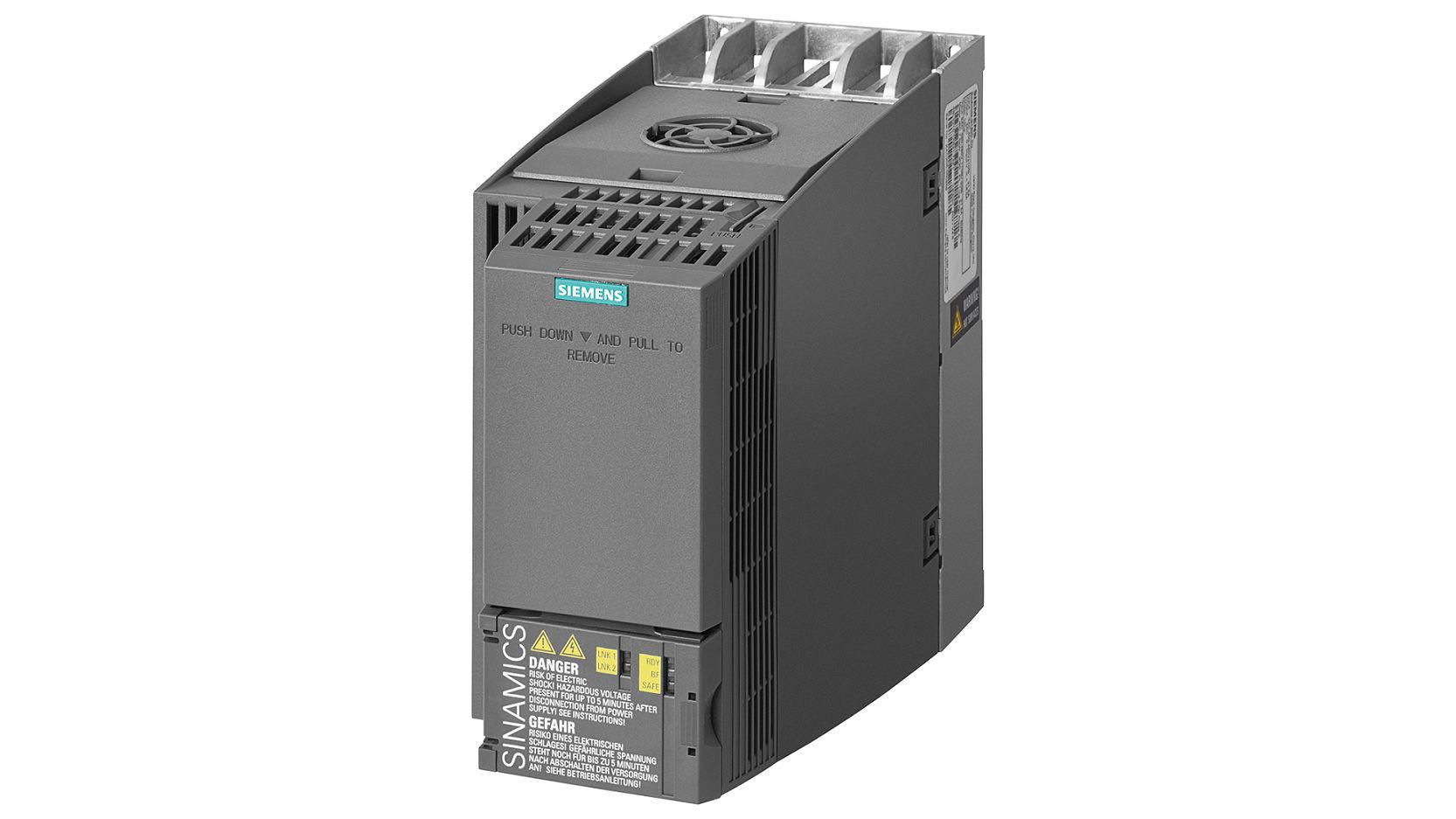Siemens Inverter Drive, 7.5 kW, 3 Phase, 380 → 480 V ac, 16.5 A, SINAMICS G120C Series