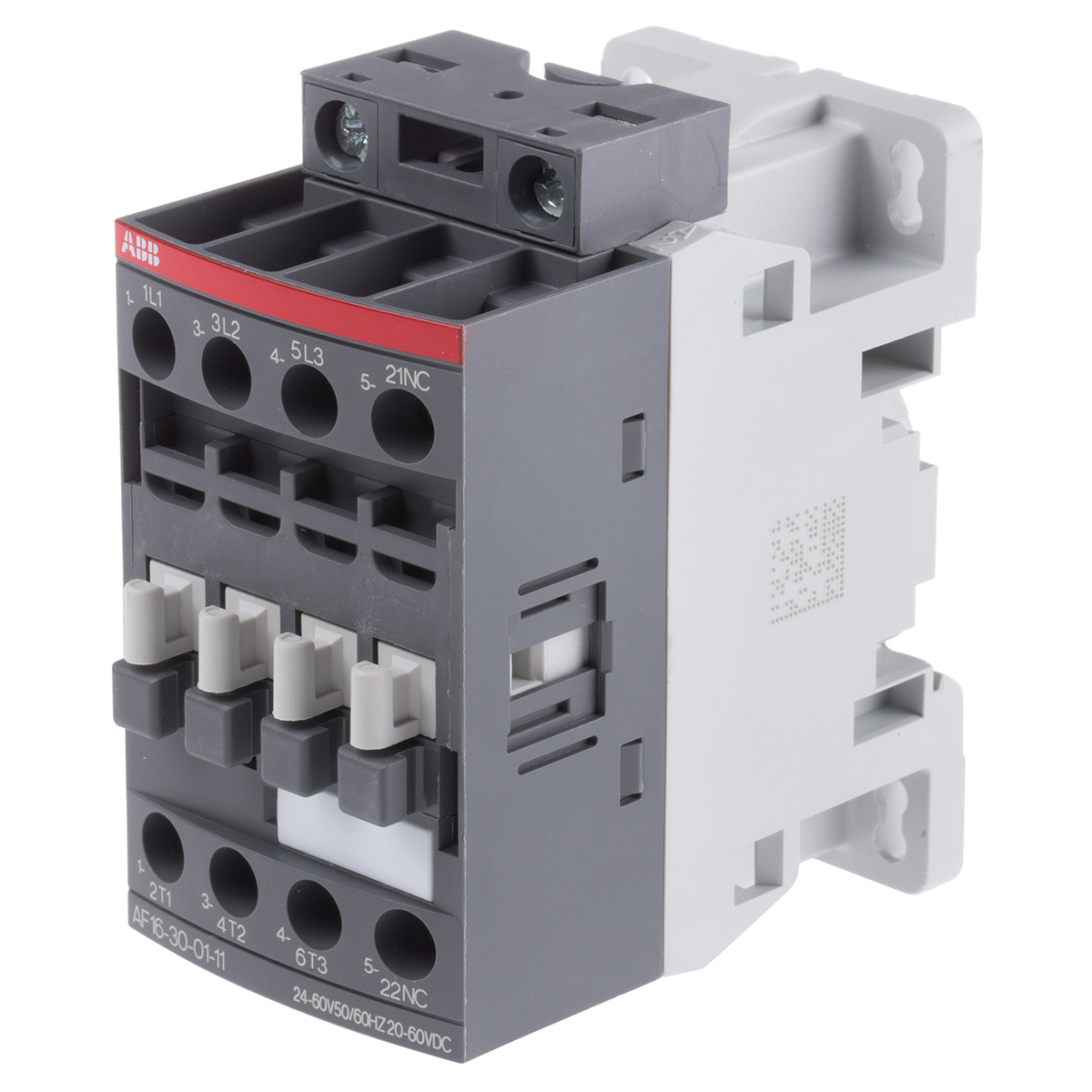 ABB AF16 Contactor, 24 V Coil, 3-Pole, 30 A, 7.5 kW 60 V, 3 NO, 690V
