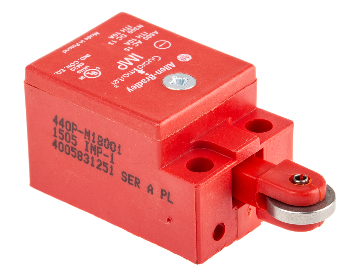 Allen Bradley 440P Series Roller Interlock Switch, NO/NC, IP30, Polybutylene Terephthalate (PBT) Housing