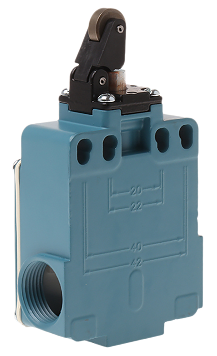 Honeywell GLE Series Roller Lever Limit Switch, NO/NC, IP67, SPDT, Die Cast Zinc Housing, 300V ac Max, 6A Max