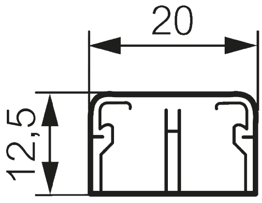 Legrand DL Plus White Mini Trunking - Closed Slot, W12.5 mm x D20mm, L2.1m, Plastic