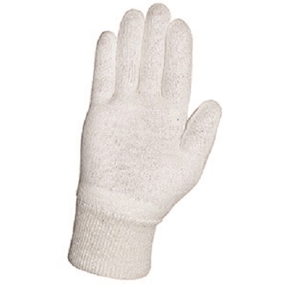 Liscombe White Cotton Cotton Glove Liners, Size 9