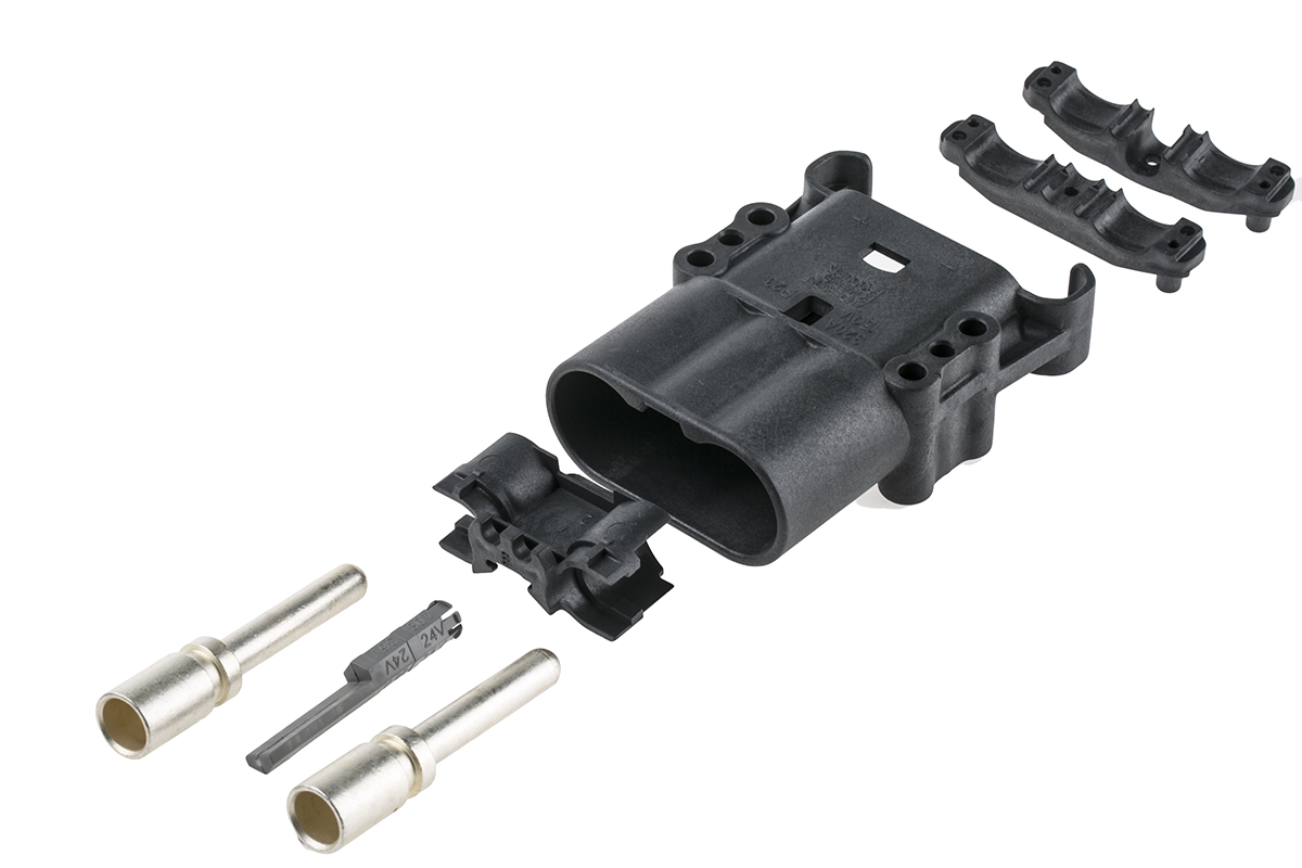 Anderson Power Products Male 2 Way Battery Connector, 340A, 600 V
