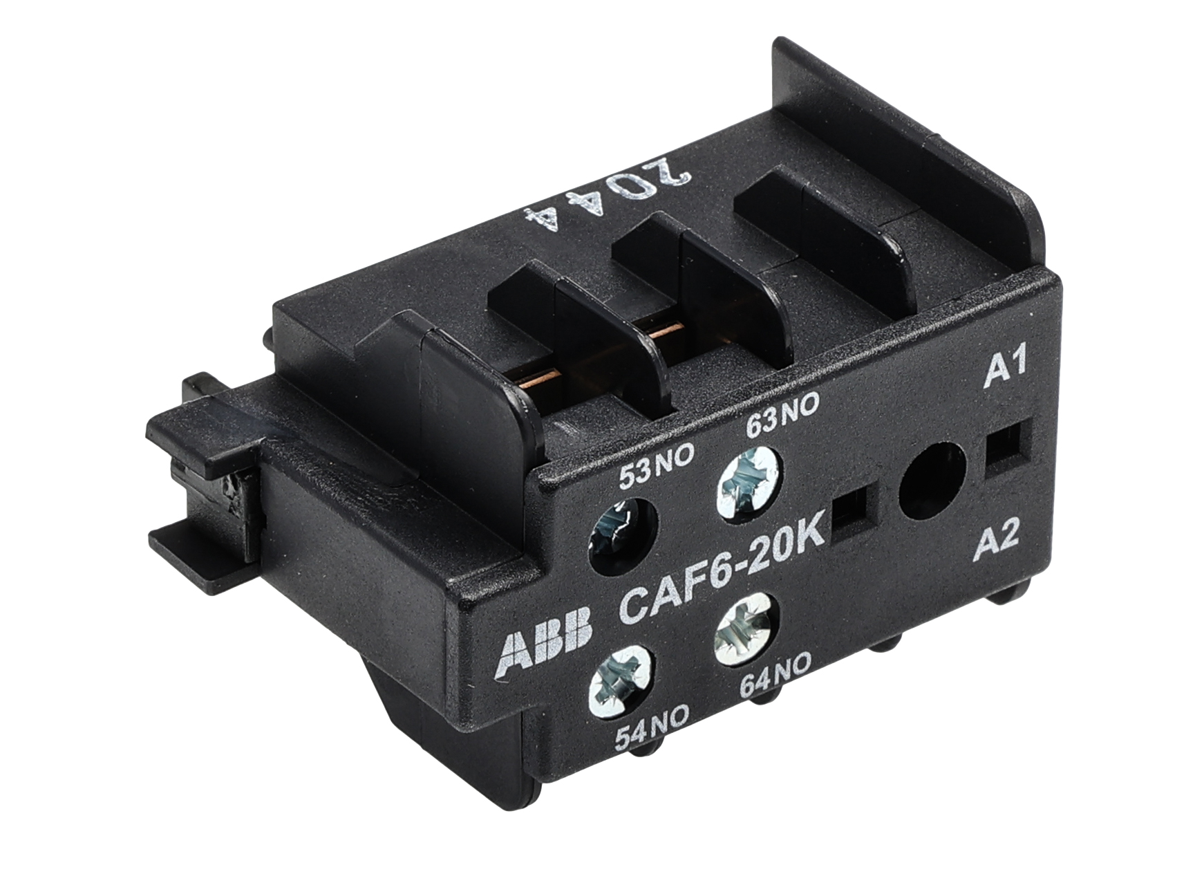 ABB Auxiliary Contact, 2 Contact, 2NO, Front Mount CAF6-20K