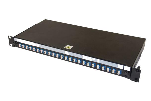 HellermannTyton Connectivity 48 Port LC Single Mode Duplex Fibre Optic Patch Panel With 48 Ports Populated, 1U