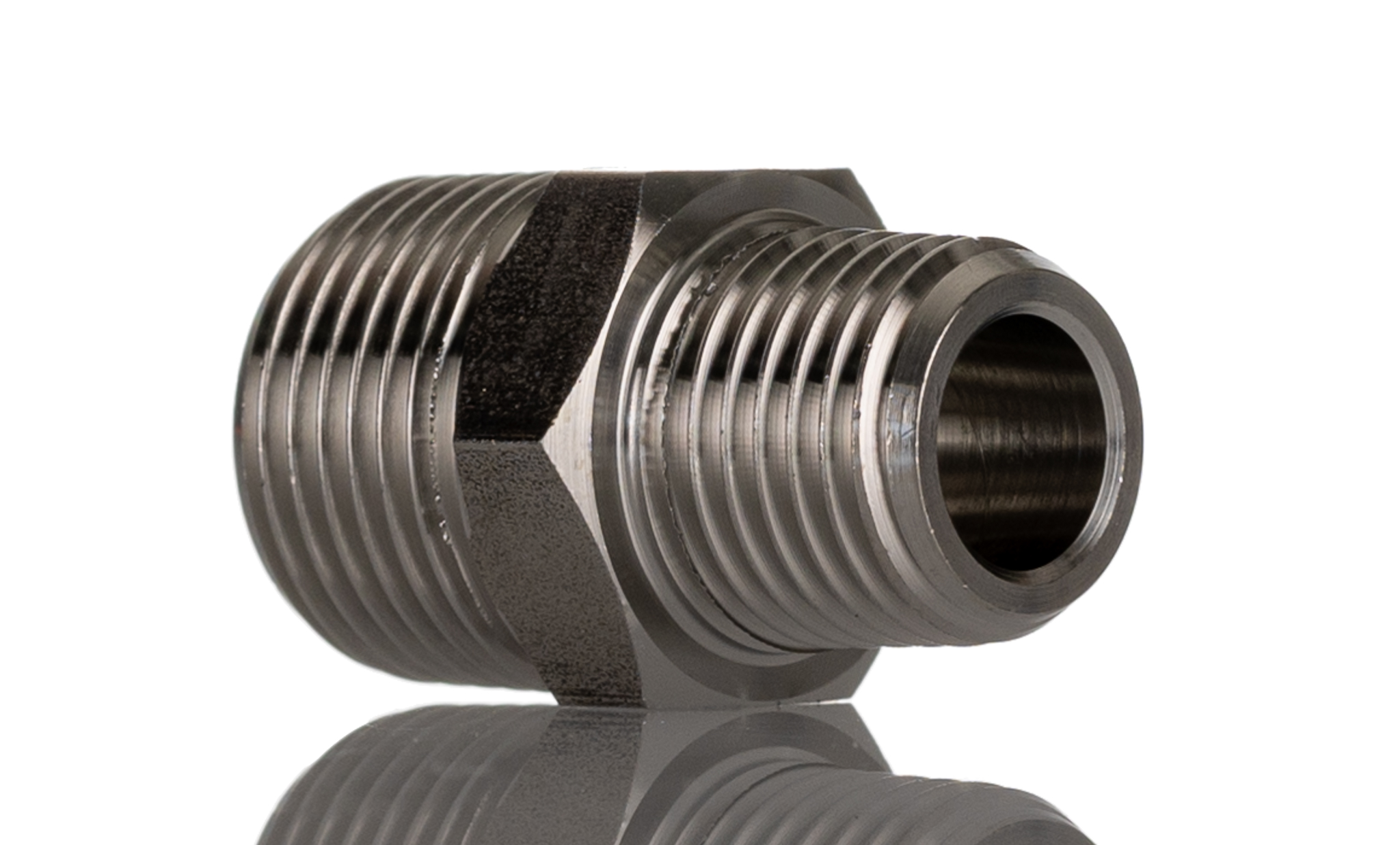 RS PRO Stainless Steel Pipe Fitting, Straight Nipple Joint, Male R 1/4in x Male R 3/8in