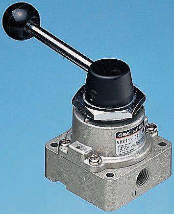 SMC Handle 4/3 Pneumatic Manual Control Valve VH Series, G 1/4, 1/4in, III B
