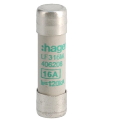 Hager 16A Cartridge Fuse, 10 x 38mm