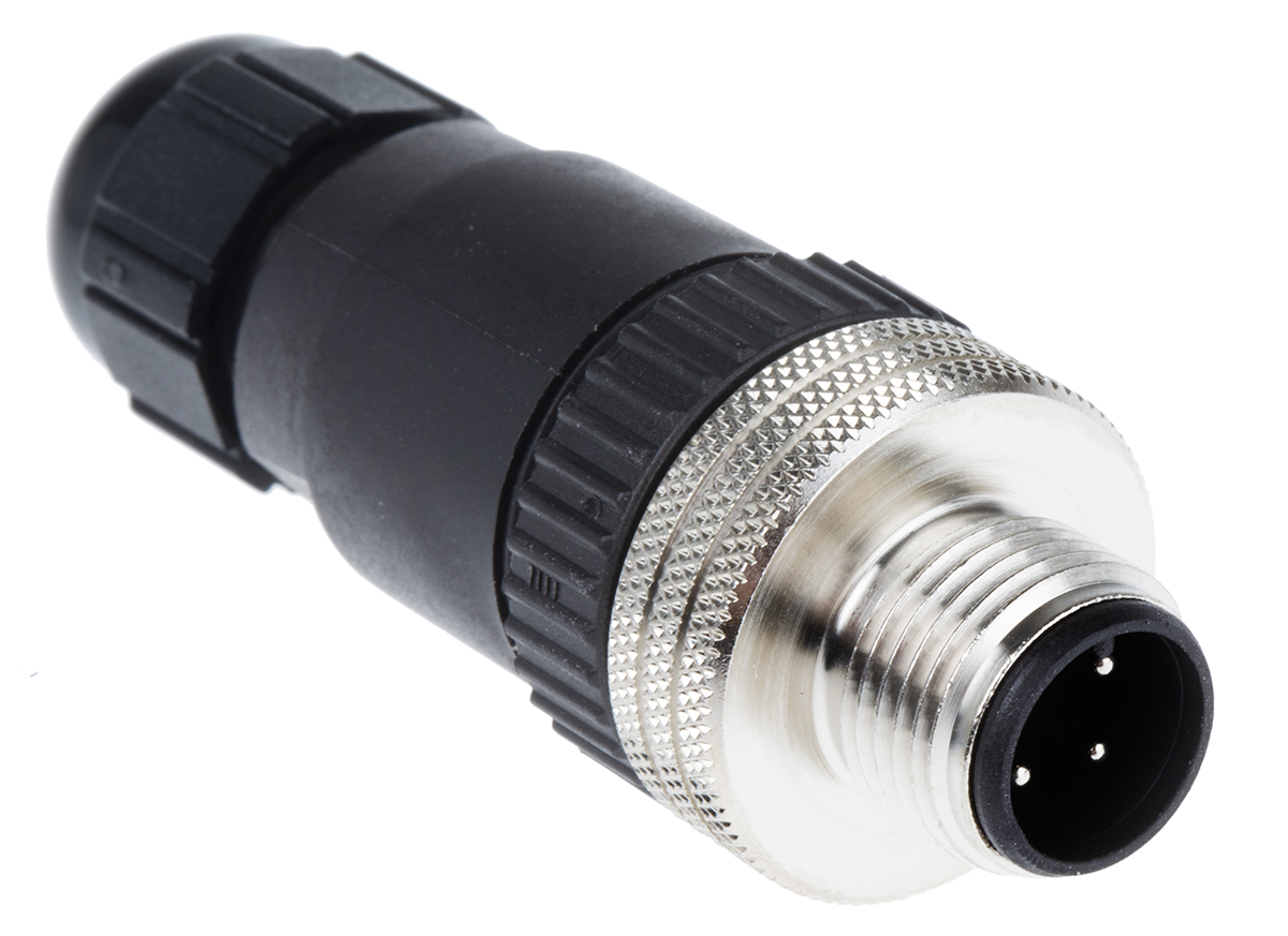 Brad from Molex Circular Connector, 4 Contacts, Cable, M12 Connector, Plug, Male, IP67, Micro-Change Series