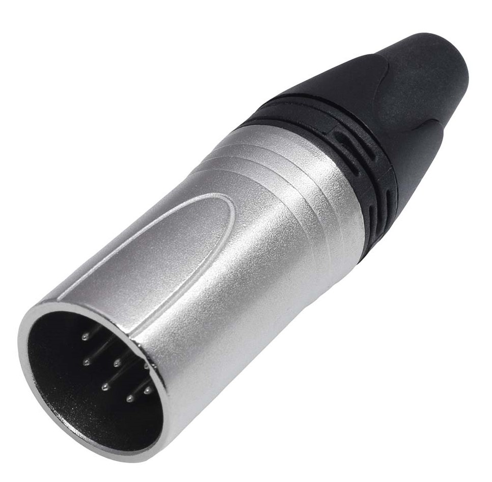 RS PRO Cable Mount XLR Connector, Male, 75 V, 7 Way, Silver Plating