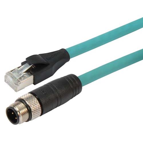 L-ComTRG, 5m Cat5e, Green RJ45 to Male RJ45 Male, Aluminium/Polyester Foil Shielded, Terminated Thermoplastic Sheath