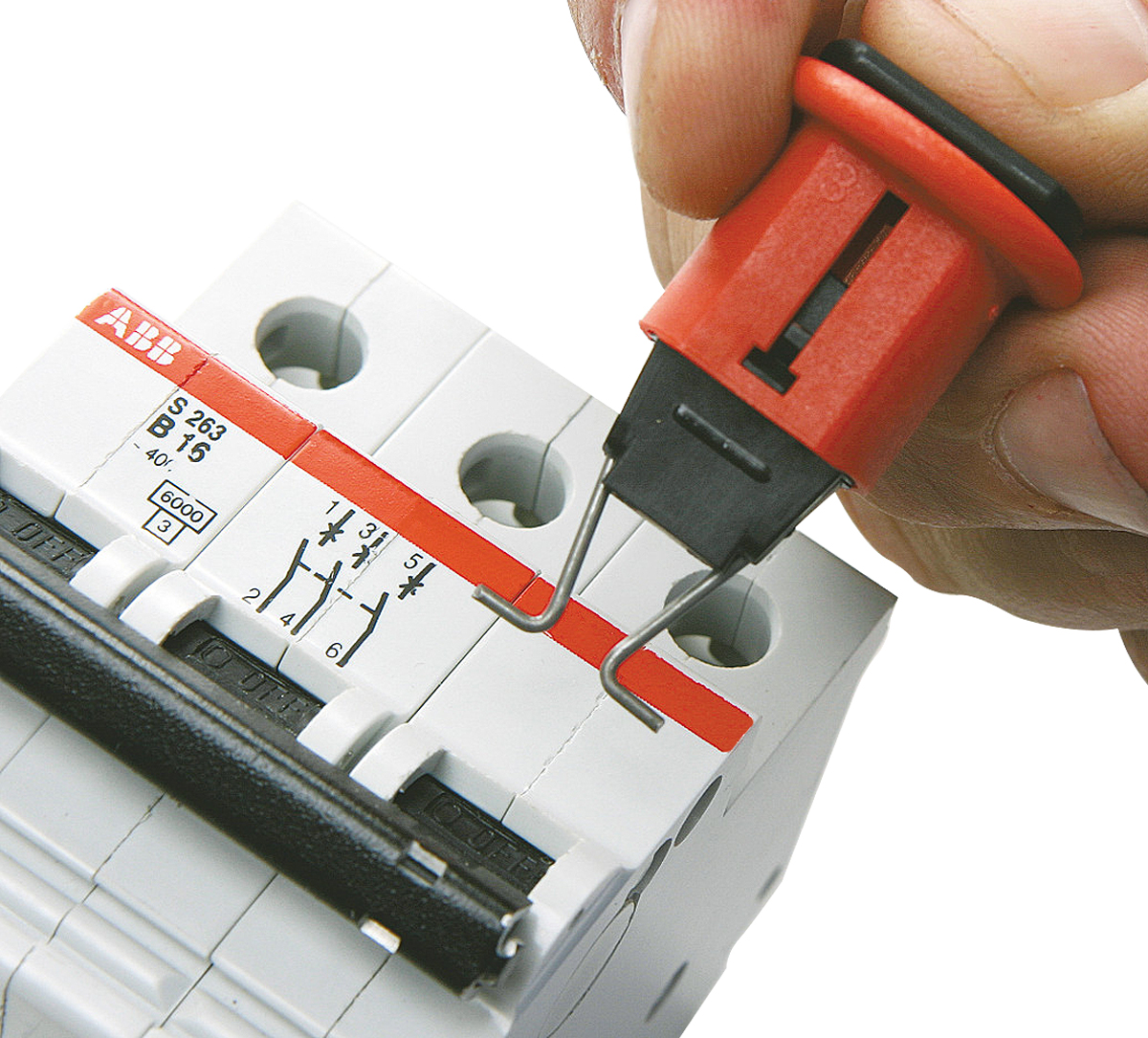 Brady Red 1-Lock Glass-Reinforced Nylon Miniature Circuit Breaker Switch Lockouts, 7.14mm Shackle