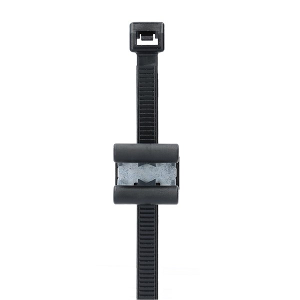 NEMIQ Cable Tie, Cable Tie With Edge Clip, 200mm x 4.8 mm, Black Polyamide, Pk-100
