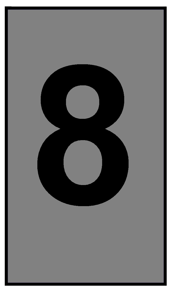 HellermannTyton Ovalgrip Slide On Cable Markers, Black on Grey, Pre-printed "8", 1.8 → 6.3mm Cable, 901-10636