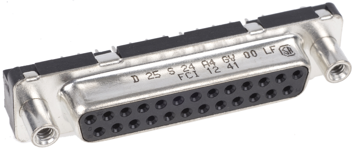 Amphenol FCI Delta D Series, 25 Way Through Hole PCB D-sub Connector Socket, 2.76mm Pitch