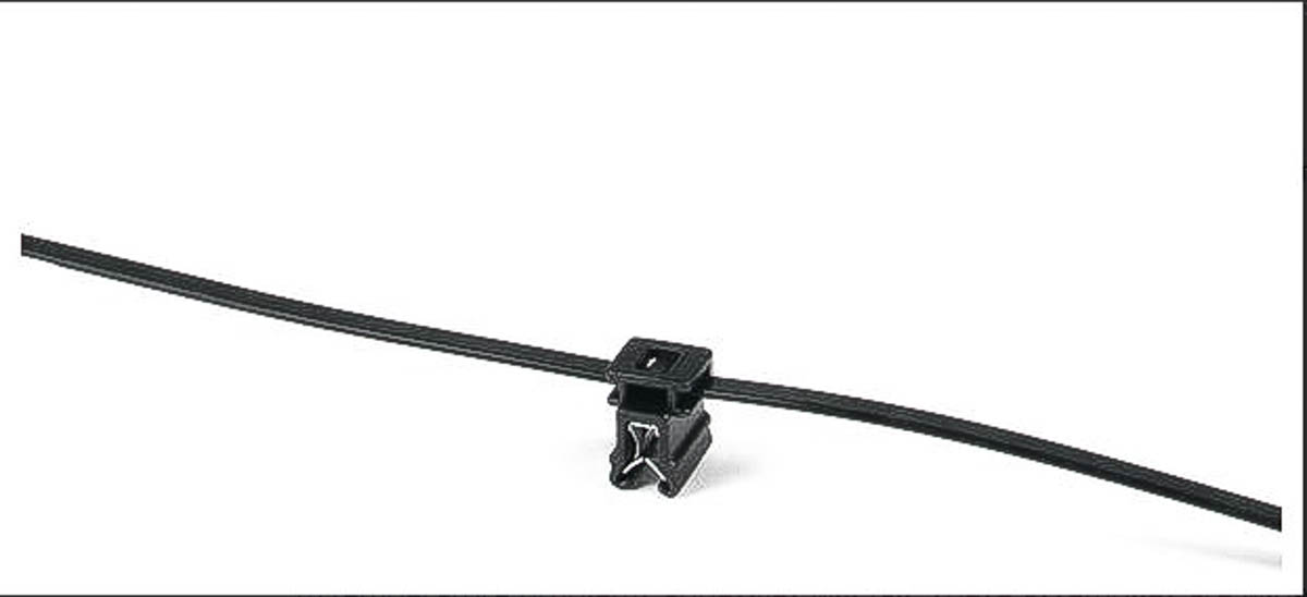 HellermannTyton Cable Tie, Assembly, 200mm x 4.6 mm, Black PA 6.6 UV Resistant, Pk-500