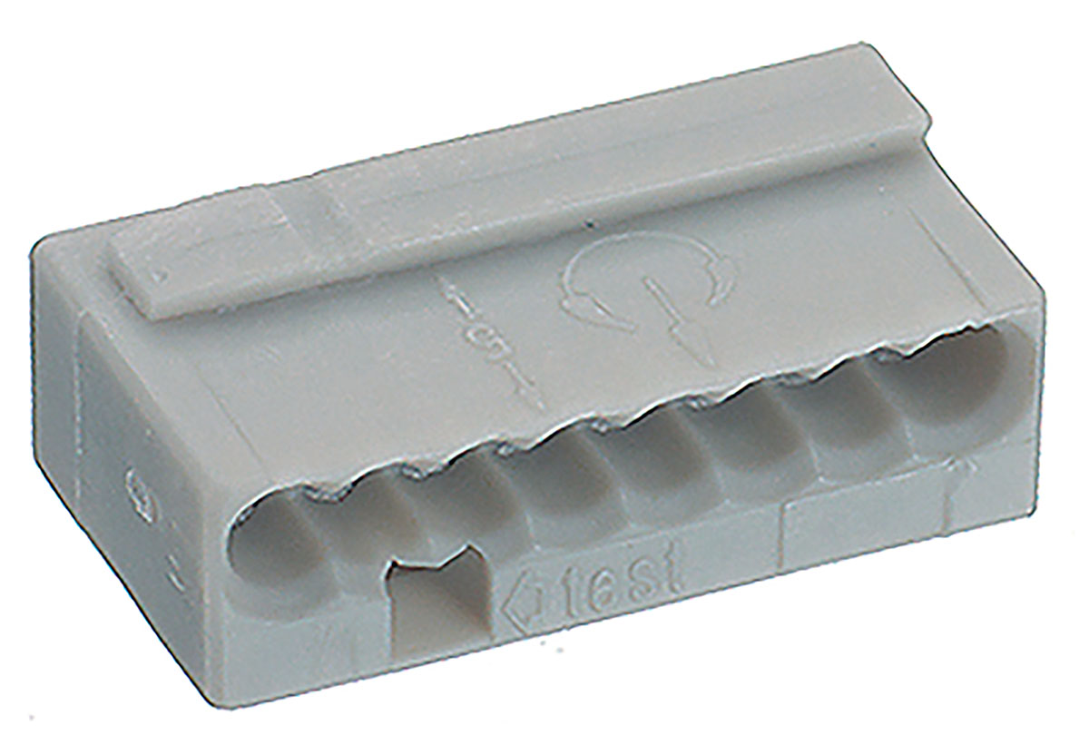 WAGO 243 MICRO PUSH WIRE Series Junction Box Connector, 8-Way, 6A, 22 → 20 AWG Wire, Push In Termination