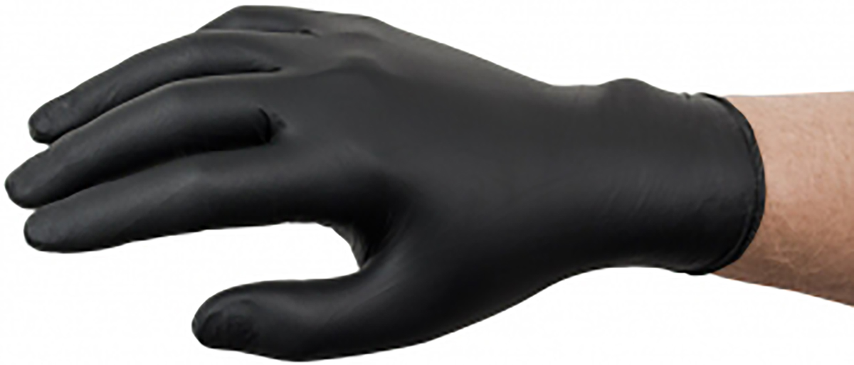 Ansell 93-852 Black Powder-Free Nitrile Disposable Gloves, Size 9.5-10, XL, 100 per Pack