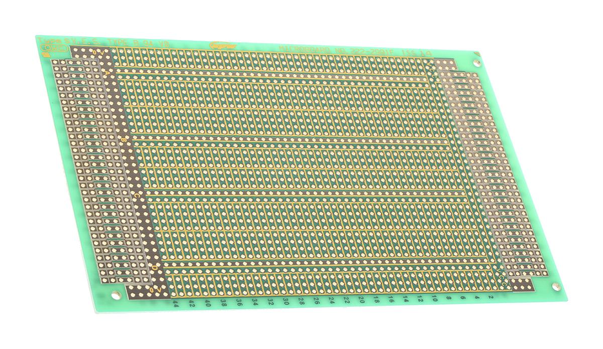 Vero Technologies Double Sided Matrix Board FR4 1mm Holes, 2.54 x 2.54mm Pitch, 160 x 100 x 1.6mm