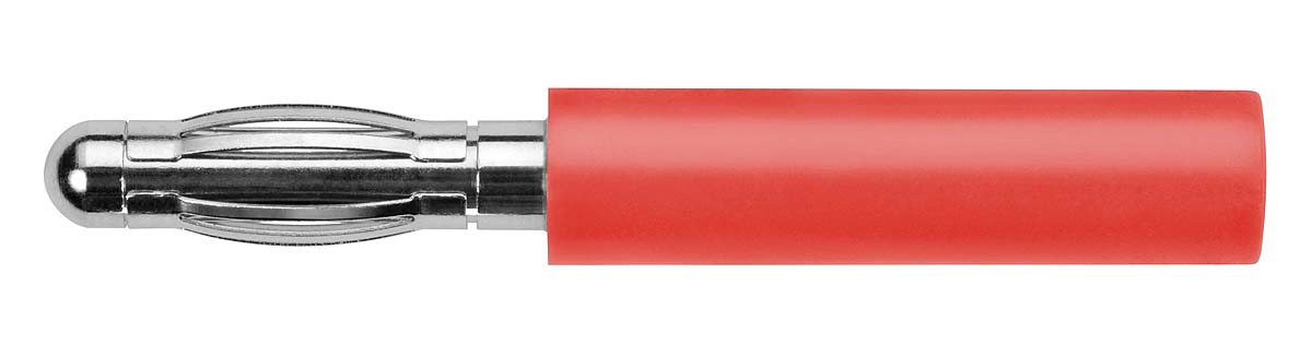 Schutzinger Red, Female, Male Test Connector Adapter and Nickel Plated - Socket Size: 4mm