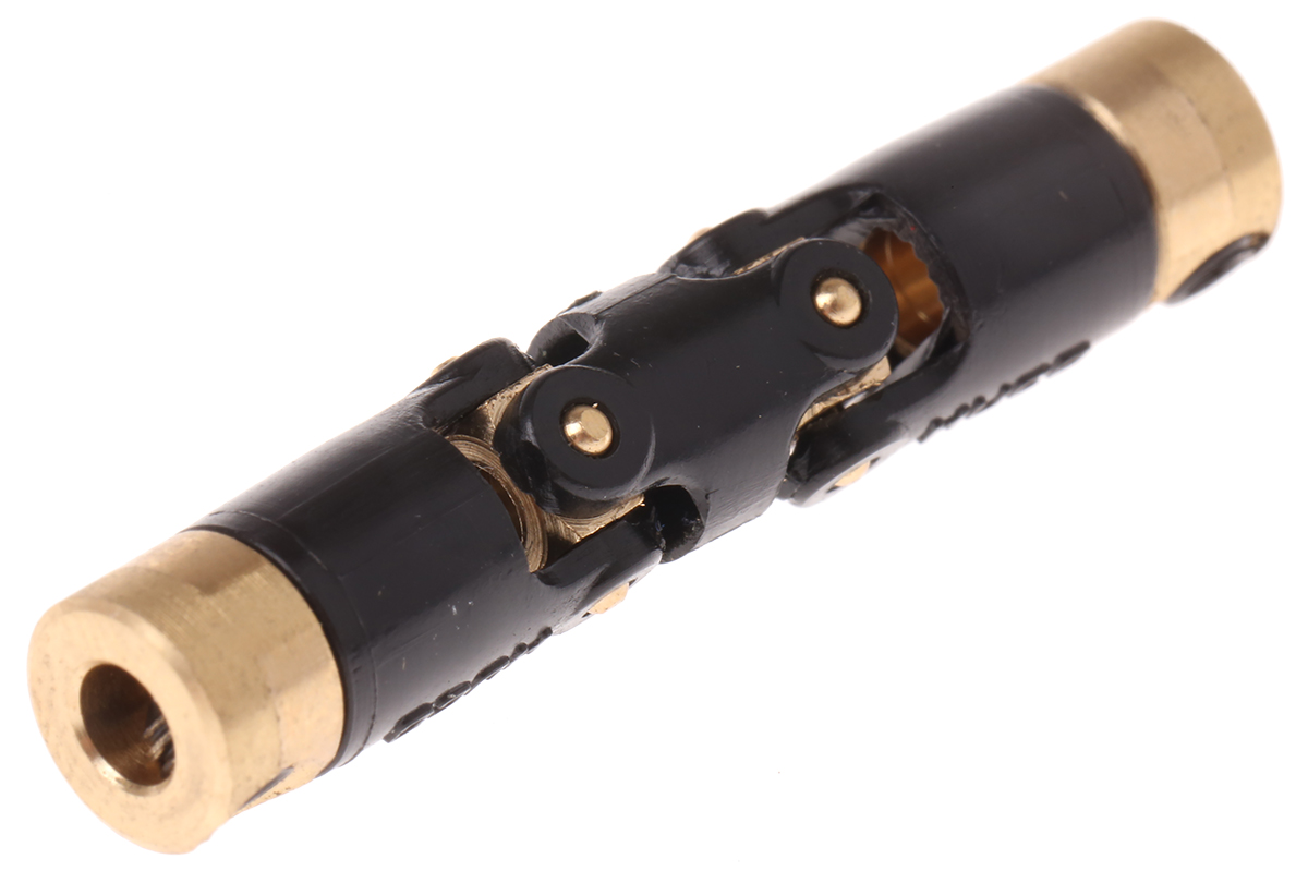 Huco Universal Joint 111.06.1414, Double, Plain, Bore 3 x 3mm, 35.3mm Length