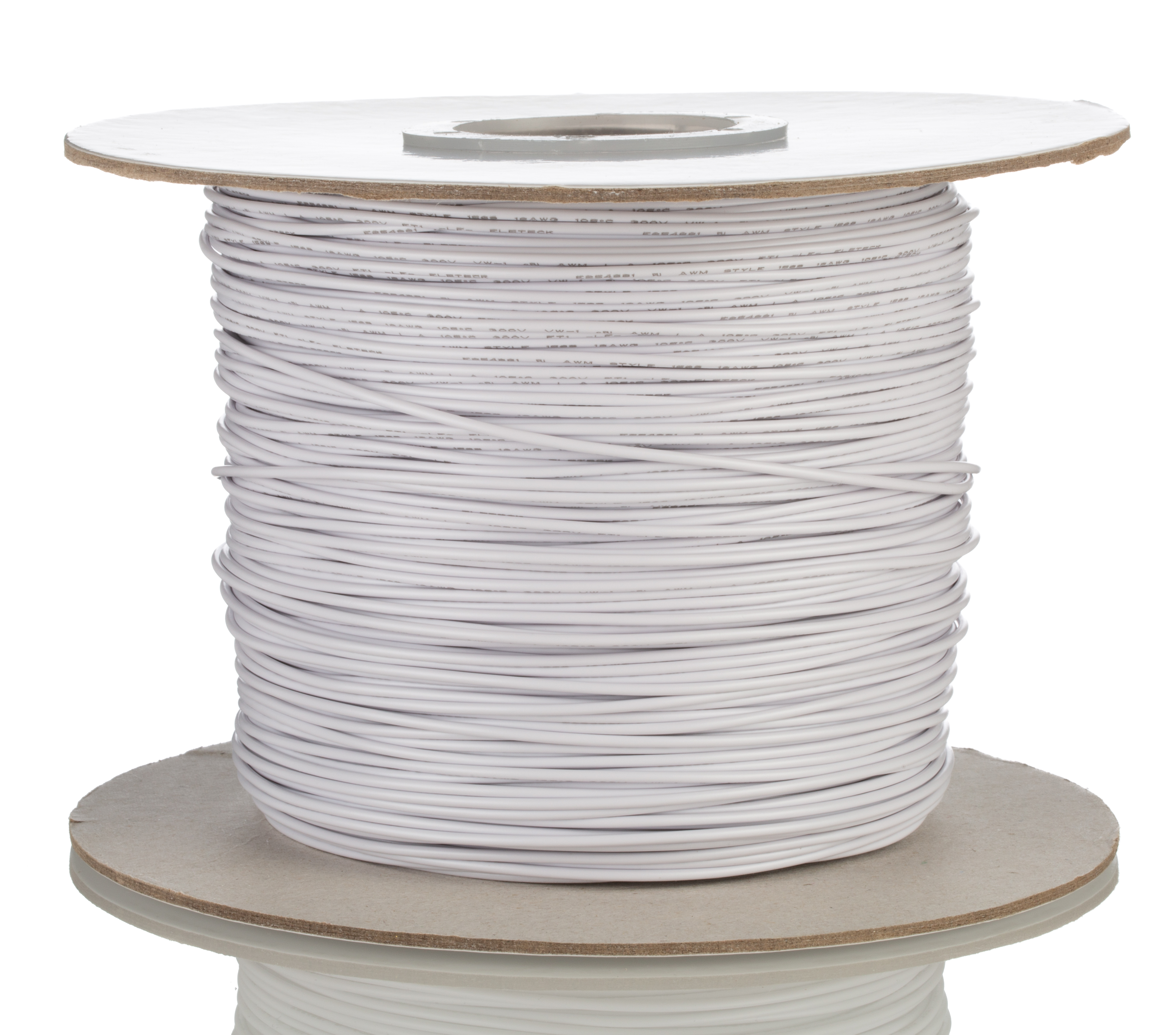 RS PRO White 0.81mm² Hook Up Wire, 18 AWG, 16/0.25 mm, 305m, PVC Insulation