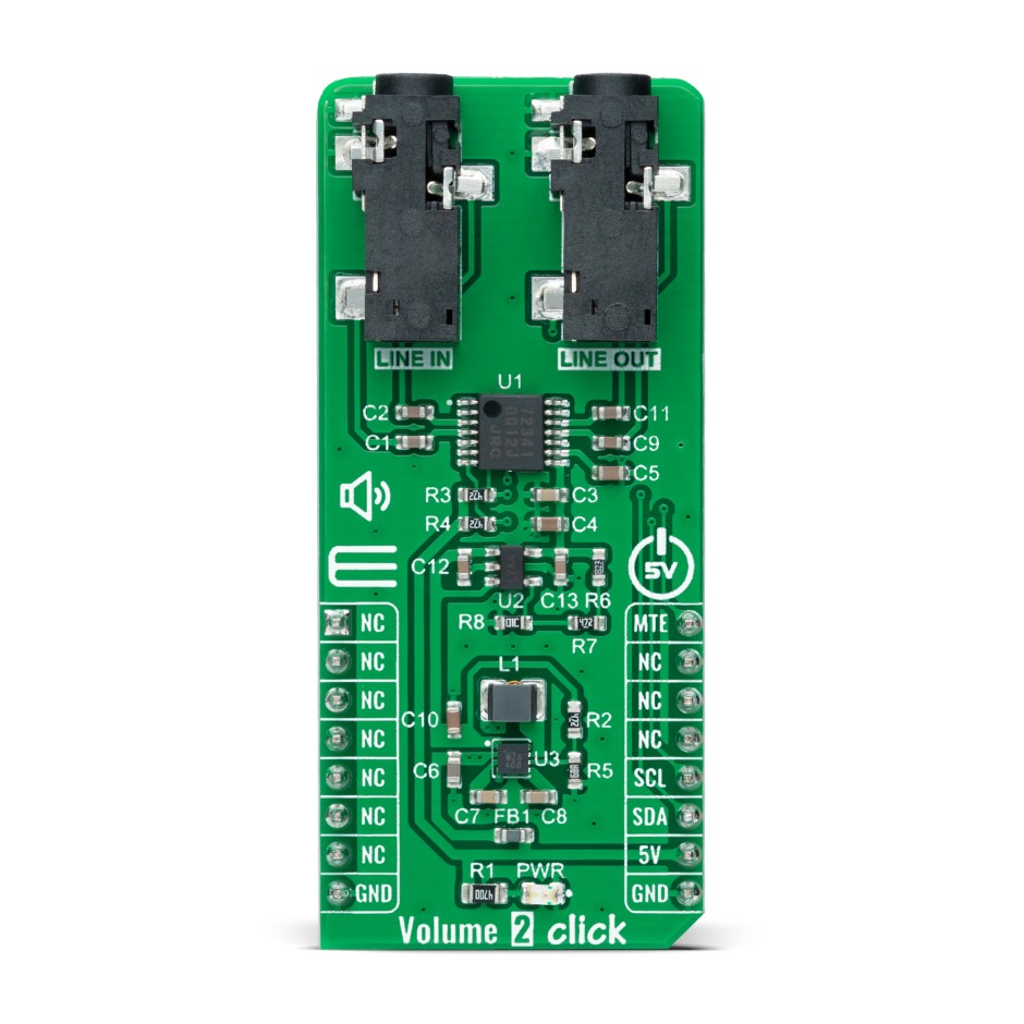MikroElektronika MIKROE-4560, Volume 2 Click Signal Processing Add On Board for mikroBUS socket for NJU72341