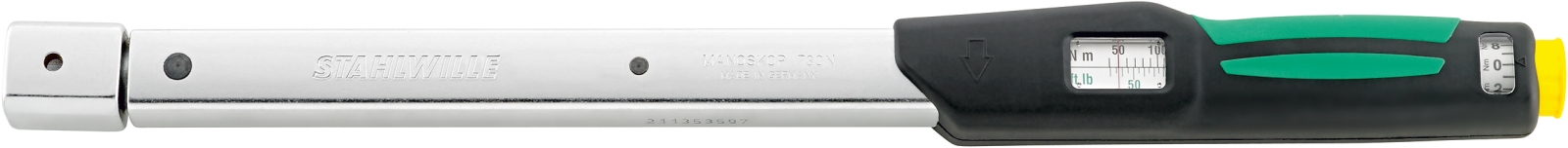 STAHLWILLE 730N/20 FIX Click Torque Wrench, 40 → 200Nm, Rectangular Drive, 14 x 18mm Insert