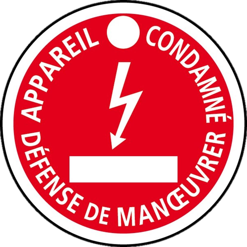 Catu Electrical Hazard Warning Sign (French)