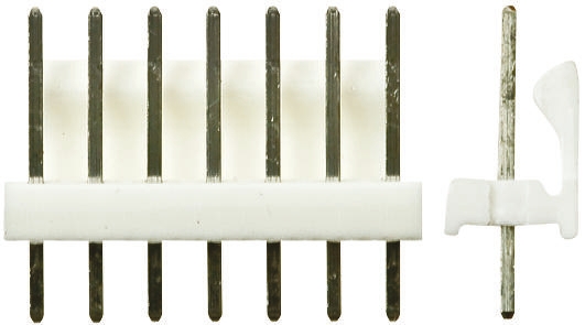 TE Connectivity MTA-100 Series Straight Through Hole Pin Header, 7 Contact(s), 2.54 mm Pitch, 1 Row, Unshrouded