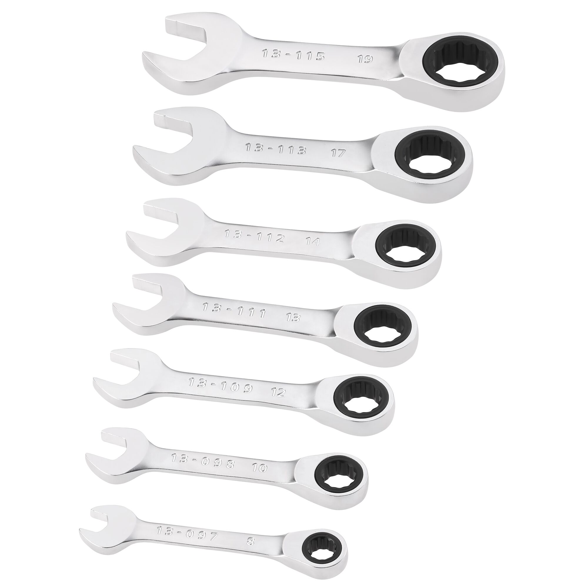 Stanley FMMT82 Series 7-Piece Combination Spanner Set, 8 mm, 10 mm, 12 mm, 13 mm, 14 mm, 17 mm, 19 mm