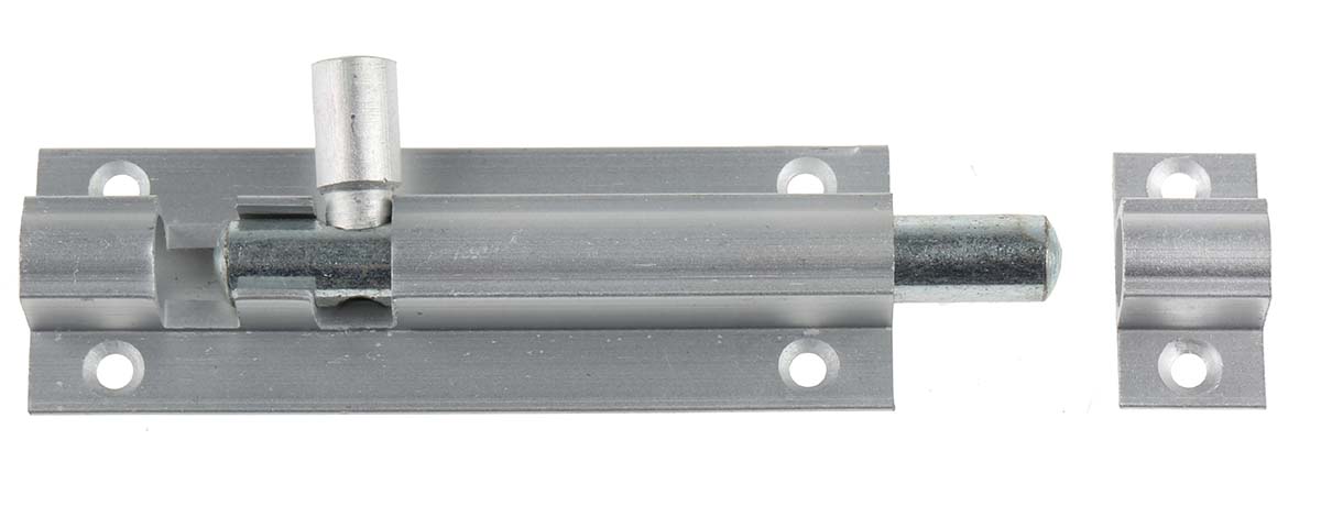 RS PRO Aluminium Satin Door Bolt, 75mm