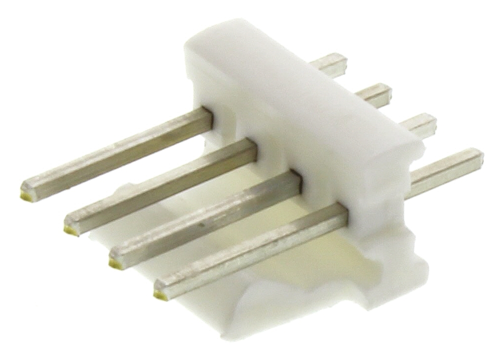 TE Connectivity MTA-100 Series Straight Through Hole Pin Header, 4 Contact(s), 2.54 mm Pitch, 1 Row, Unshrouded
