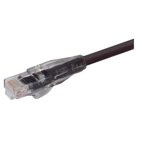 L-ComTRD, 3ft Cat5e, Black RJ45 to Male RJ45 Male Shielded, Terminated PVC Sheath