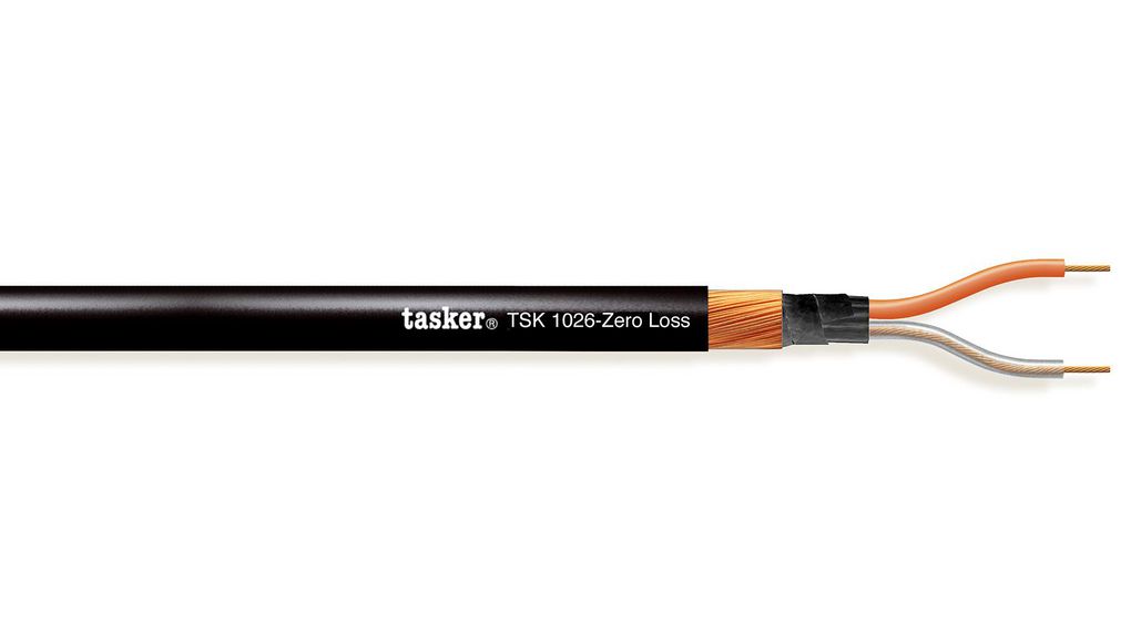 Tasker 2 Core Microphone Cable, 0.25 mm² CSA Screened, 1.5mm od, 100m, Black
