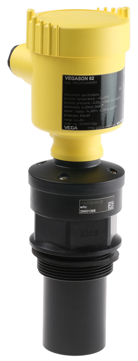 Vega VEGASON 62 Series Ultrasonic Level Probe, Plastic Body