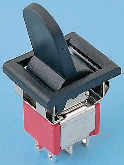C & K Toggle Switch, Panel Mount, On-On, DPDT, Solder Terminal