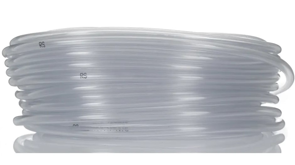 RS PRO PVC, Flexible Tube, 4mm ID, 6mm OD, Clear, 30m