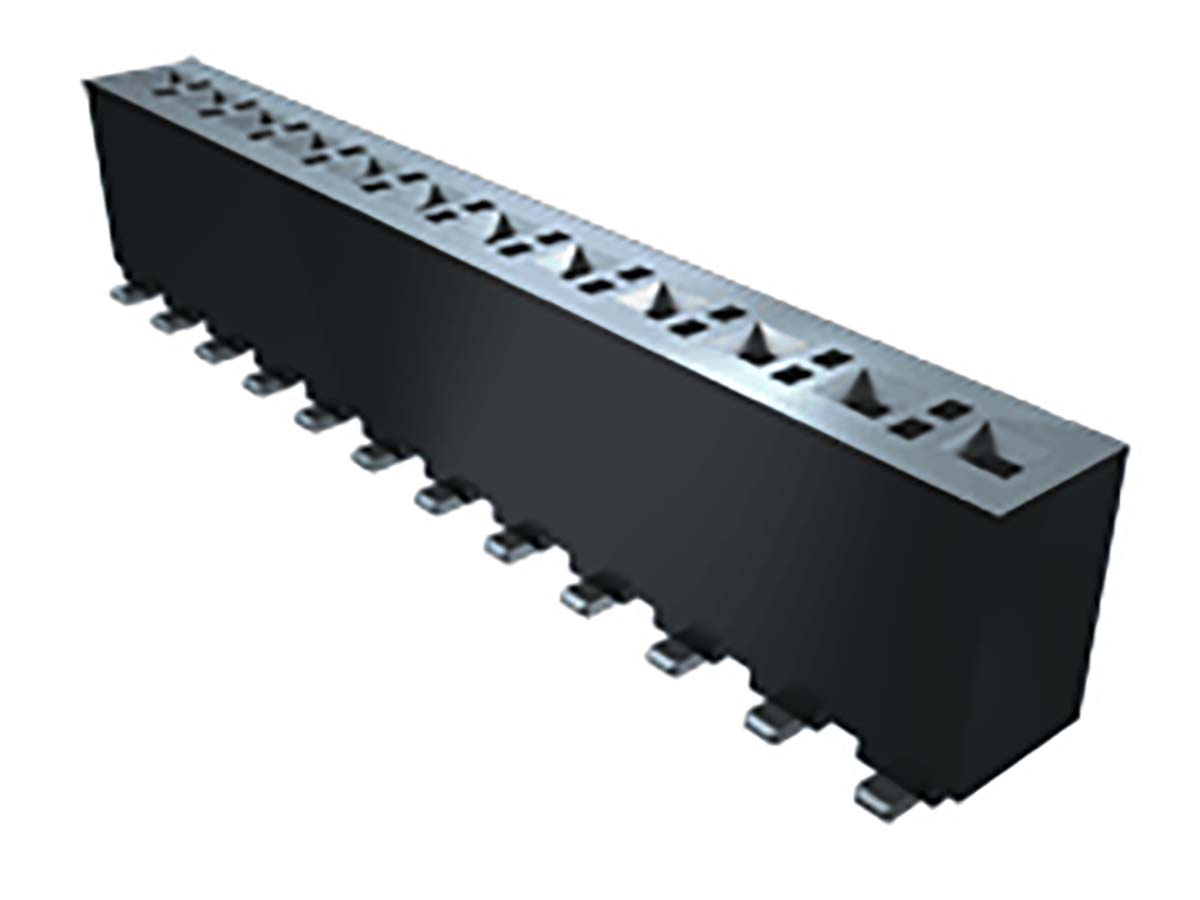 Samtec FHP Series Straight Through Hole Mount PCB Socket, 10-Contact, 1-Row, 3.96mm Pitch, Solder Termination