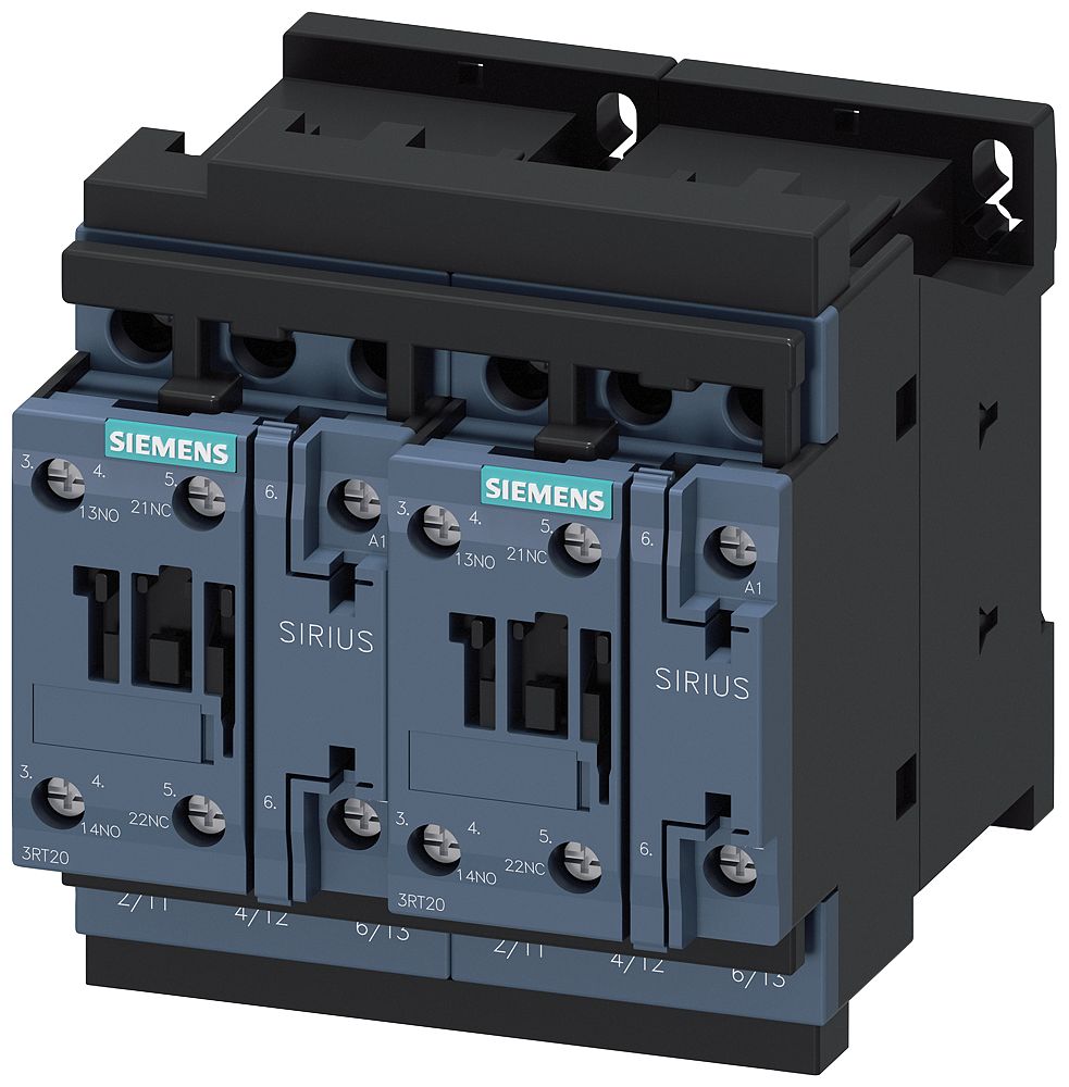Siemens SIRIUS Reversing Contactor, 24 V ac Coil, 3-Pole, 25 A, 11 kW, 3NO