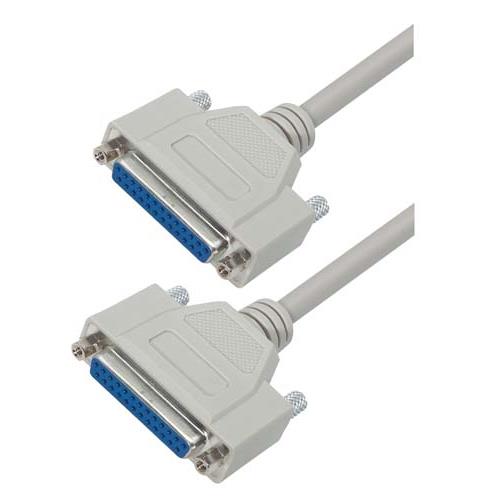 L-Com Female D-Sub to Female D-Sub Cable assembly, 25ft PVC